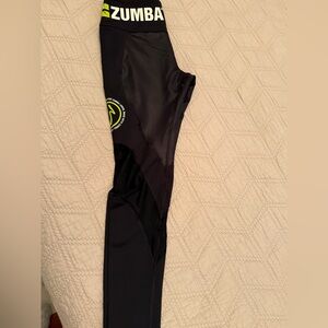 Zumba Fitness Black and Yellow Leggings